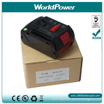 Li-ion Replacement Power Tool Battery 18V 3ah for Bosch (5S1P)